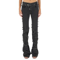 JEANS WITH KNOTTED DETAIL