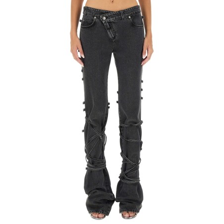 JEANS WITH KNOTTED DETAIL
