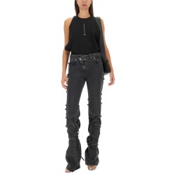 JEANS WITH KNOTTED DETAIL