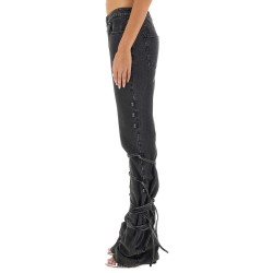 JEANS WITH KNOTTED DETAIL