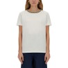 T-SHIRT WITH EMBROIDERED COLLAR
