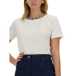 T-SHIRT WITH EMBROIDERED COLLAR