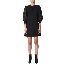 DRESS WITH PLEATED SLEEVES