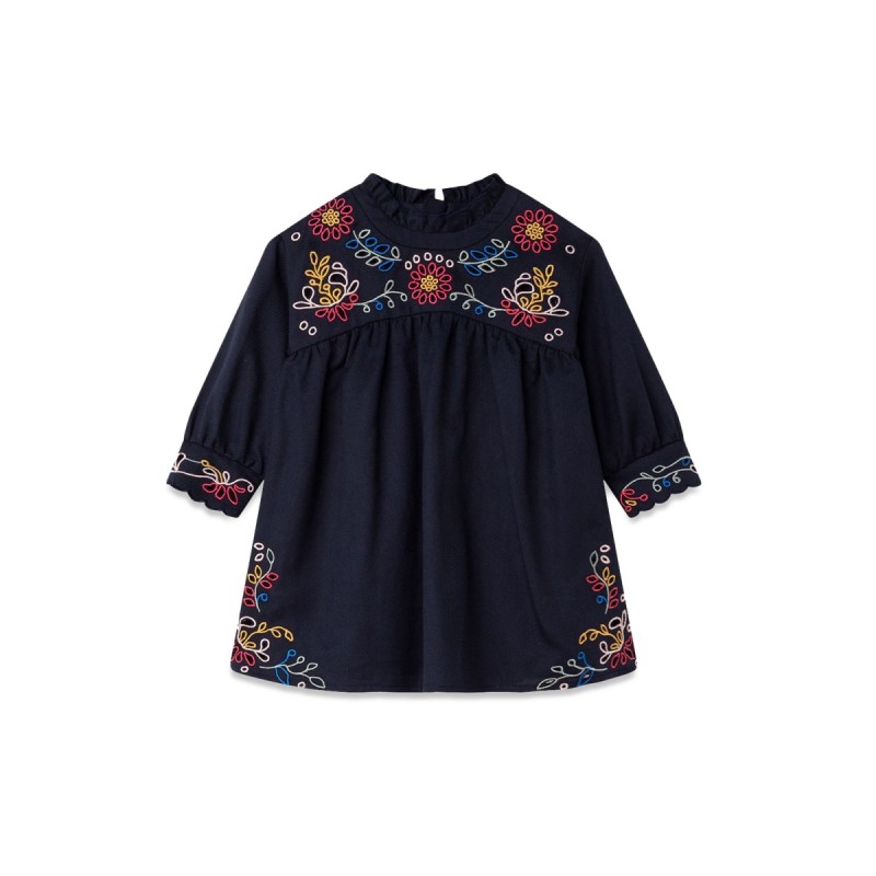 FLOWER EMBROIDERY DRESS