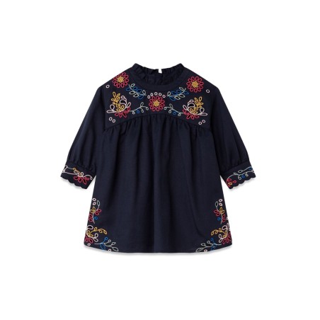 FLOWER EMBROIDERY DRESS