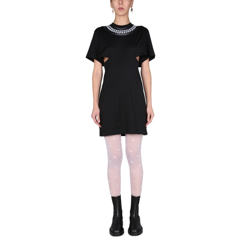 DRESS WITH 3D "CHAIN" PRINT