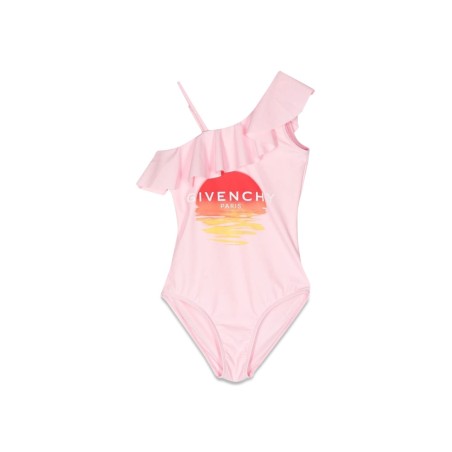 sunset logo one piece swimsuit