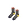 BLACK CHECKERED SHORT SOCKS