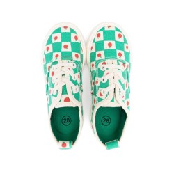 tomato all over laces trainers