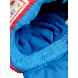 baby color block padded chapka