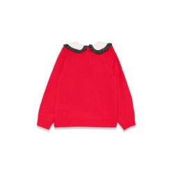 collar sweater with baloon cuff