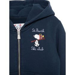 cotton fleece hoody with zipper