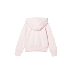 ZIPPER HOODED CARDIGAN WITH LOGO