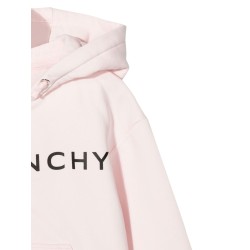 ZIPPER HOODED CARDIGAN WITH LOGO