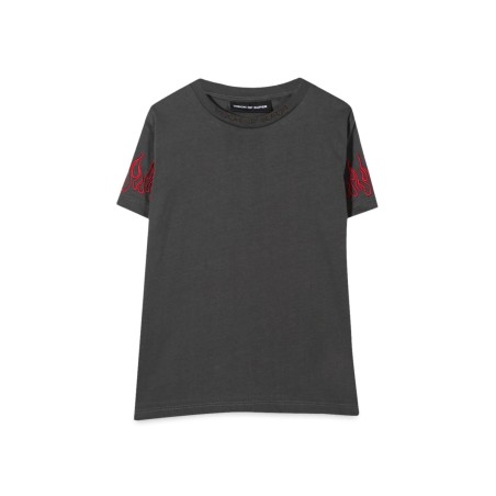 M/C EMBROIDERY RED FLAMES