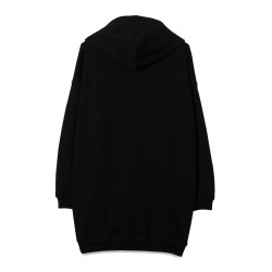 OVER HOODED SWEATSHIRT DRESS