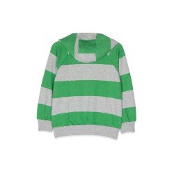 stripe zipper hoodie