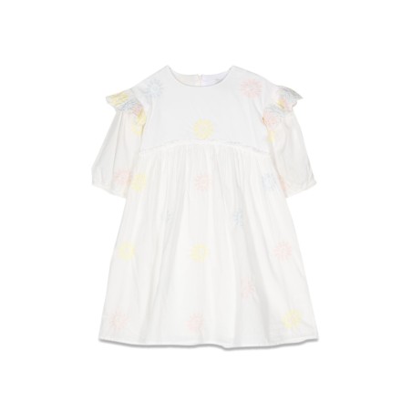 3/4 sleeve embroidered dress