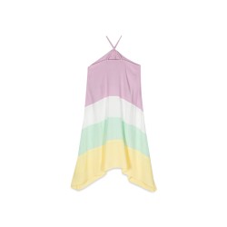 strapless striped maxi dress