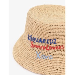 Dsquared2 Summer Lovers natural rafia cloche