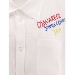 Dsquared2 Summer Lovers linen oversized Shirt
