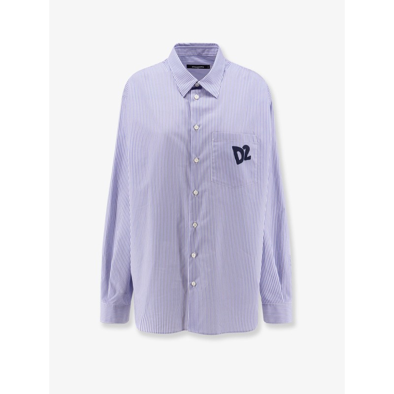Dsquared2 Summer Lovers oversized striped cotton shirt