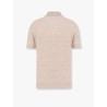 Mélange cotton and linen polo shirt