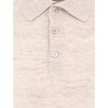 Mélange cotton and linen polo shirt