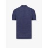 Mélange cotton and linen polo shirt
