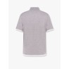 Mélange linen and cotton polo shirt