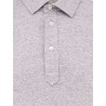 Mélange linen and cotton polo shirt