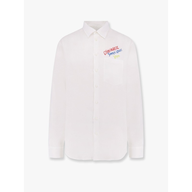 Dsquared2 Summer Lovers oversized linen shirt