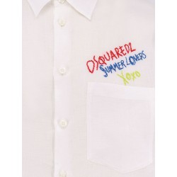 Dsquared2 Summer Lovers oversized linen shirt