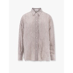 Striped linen and silk shirt