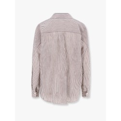 Striped linen and silk shirt