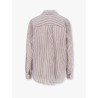 Striped linen and silk shirt