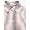 Striped linen and silk shirt
