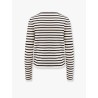 Striped cotton blend sweater