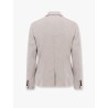 Double-breasted linen blazer