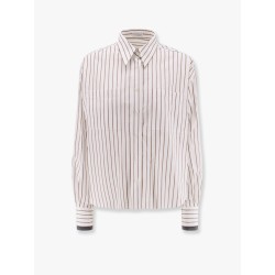 Striped cotton shirt with Monili detail