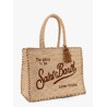 Vanity raffia handbag with Logo embroidery