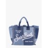 Vanity patchwork denim handbag with Logo print