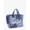 Vanity patchwork denim handbag with Logo print