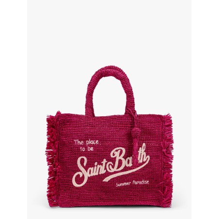 Colette raffia handbag with Logo embroidery