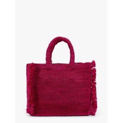 Colette raffia handbag with Logo embroidery