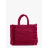 Colette raffia handbag with Logo embroidery