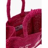 Colette raffia handbag with Logo embroidery