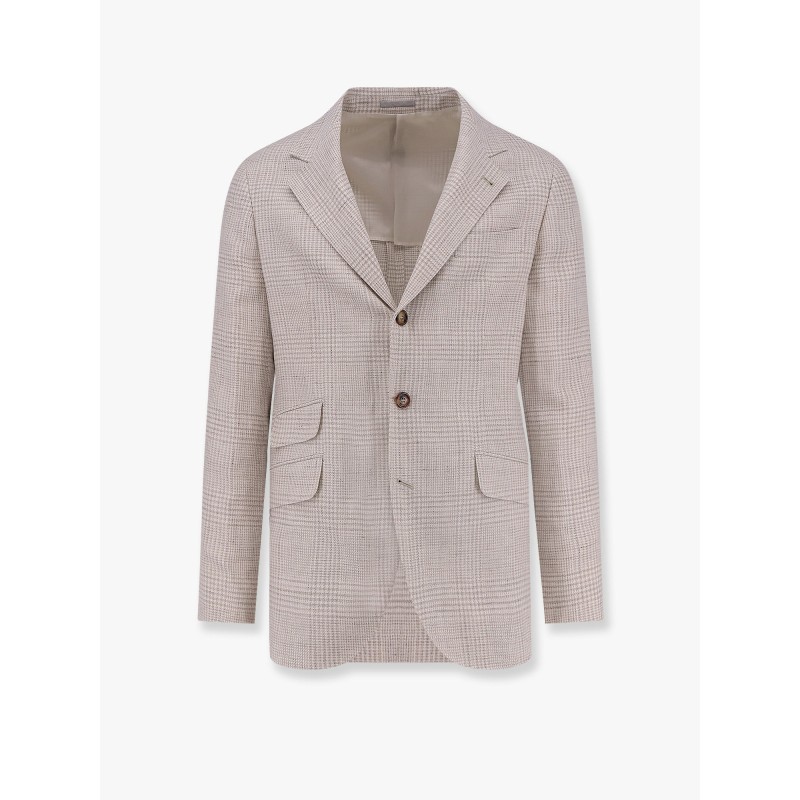 Linen, wool and silk blazer