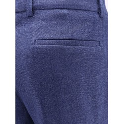 Linen, wool and silk trousers with pinces