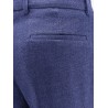 Linen, wool and silk trousers with pinces